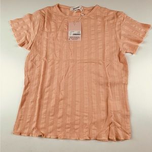 TEXTURED STRIPE LETTUCE HEM SS CROP
BLUSH